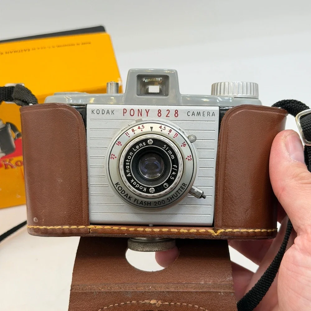 Vintage Kodak Camera Lot Pony 828 Instamatic 104 Outfit 76X with Cases Boxes
